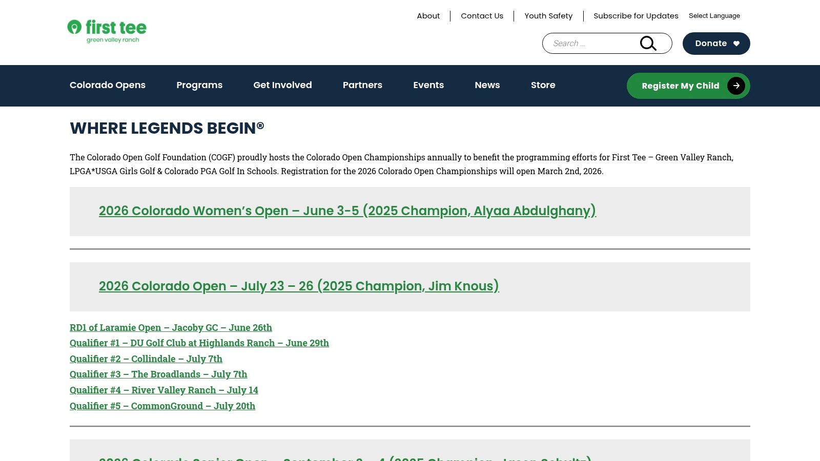 Inspirato Colorado Open
