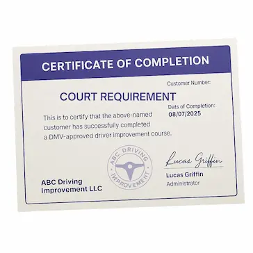 Virginia Driver Improvement Certificate