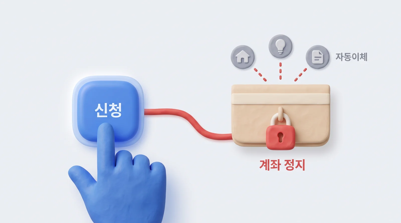 안심상속 원스톱서비스 신청과 동시에 계좌가 정지되고 자동이체가 멈추는 구조