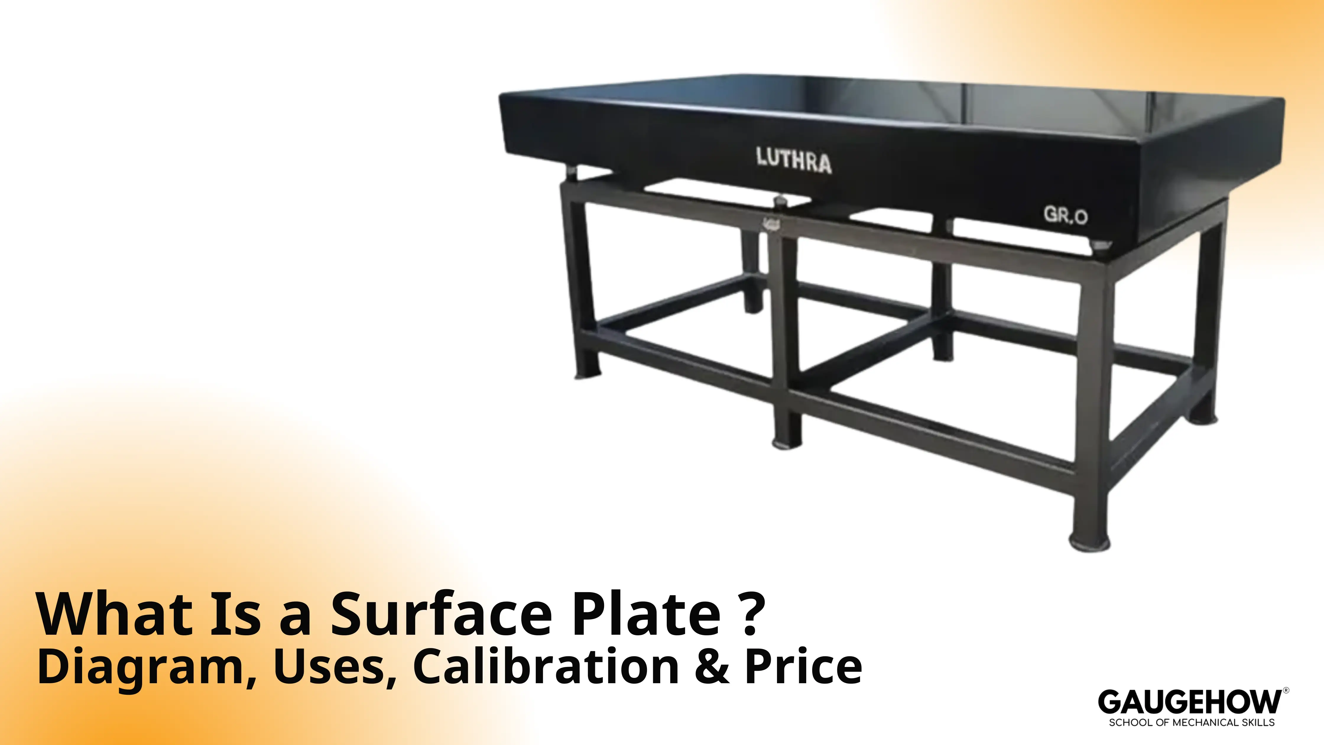 Surface plate with stand used for precision inspection