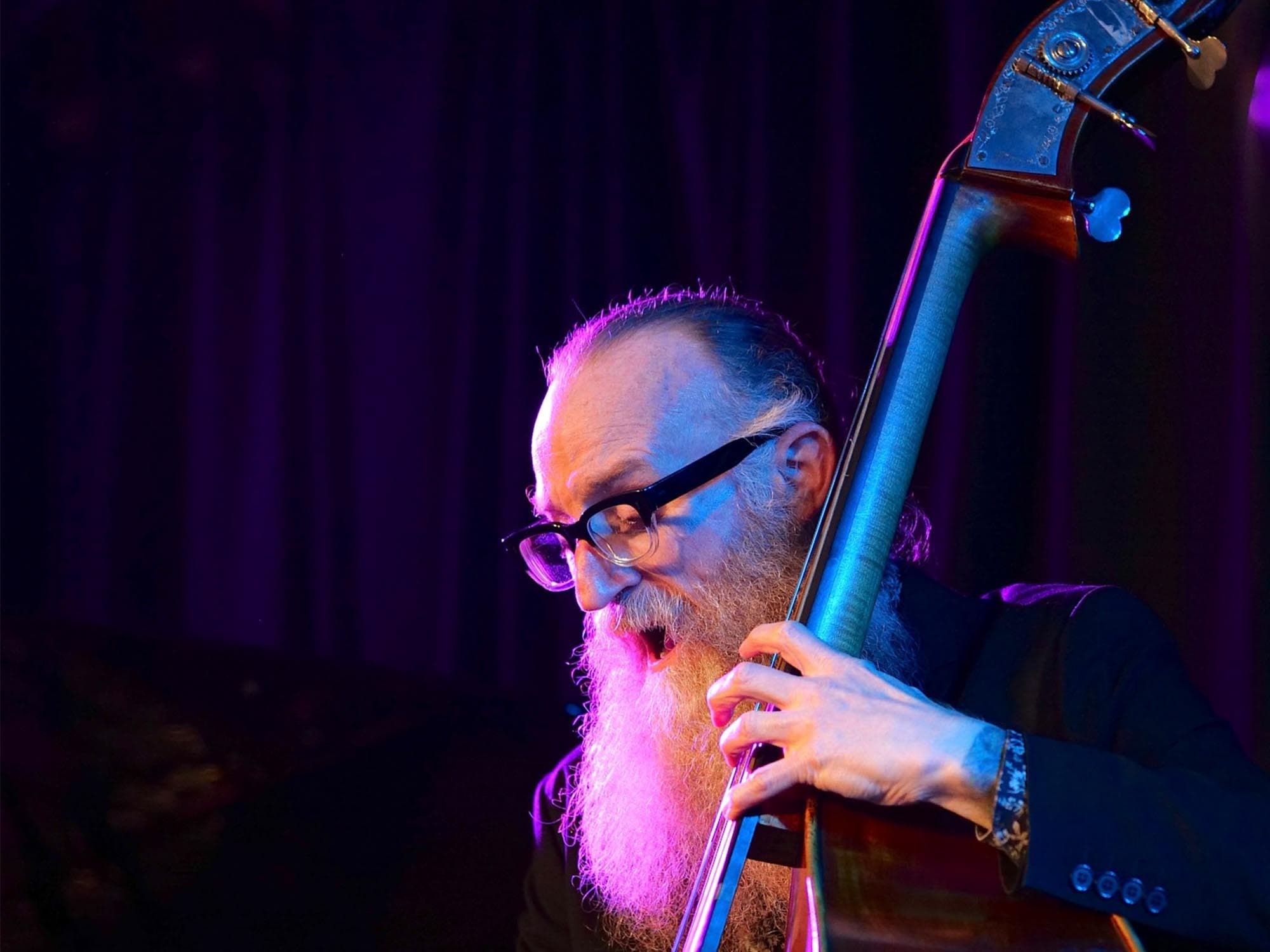 Man playing double bass