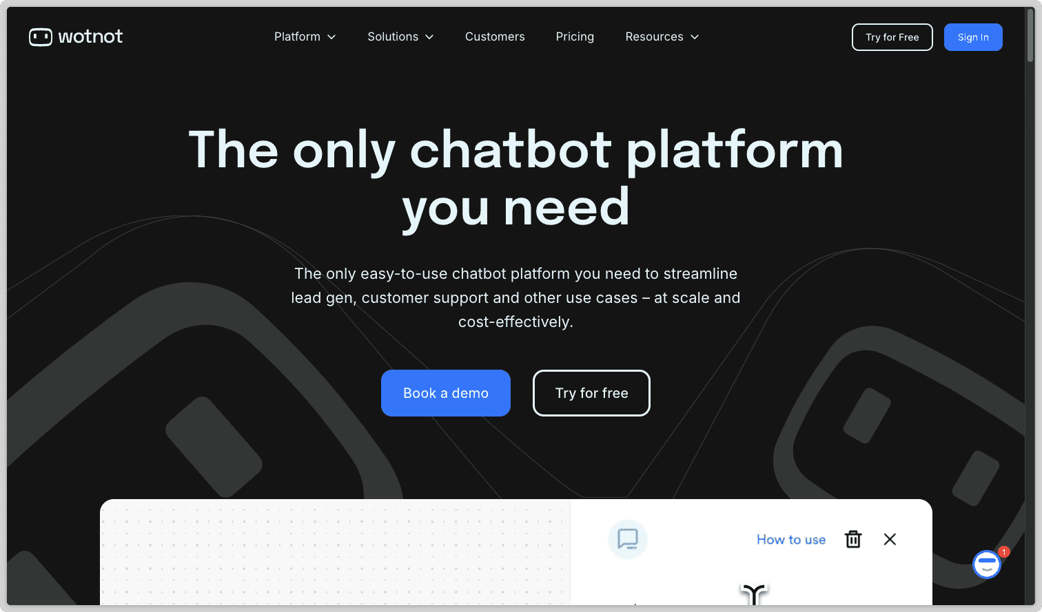 wotnot - best banking chatbot overall