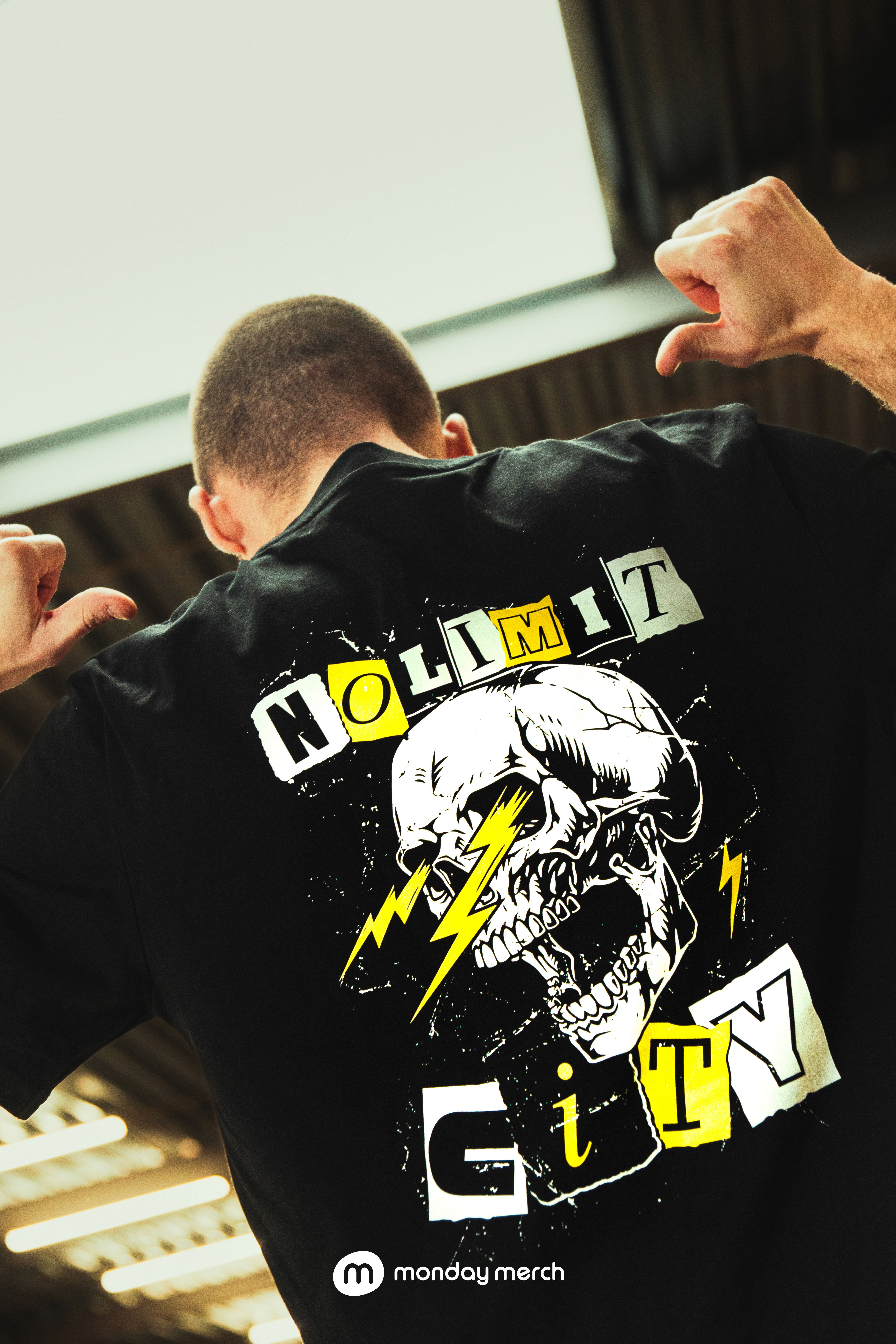  a smartphone app showing space-themed merchandise.