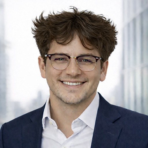 persona portrait image man with orange background and person's image on top