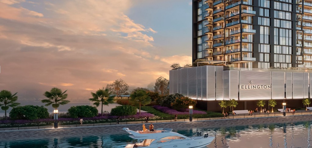 Riverfront development in Chicago featuring The Crestmark, showcasing modern architecture and scenic waterfront views