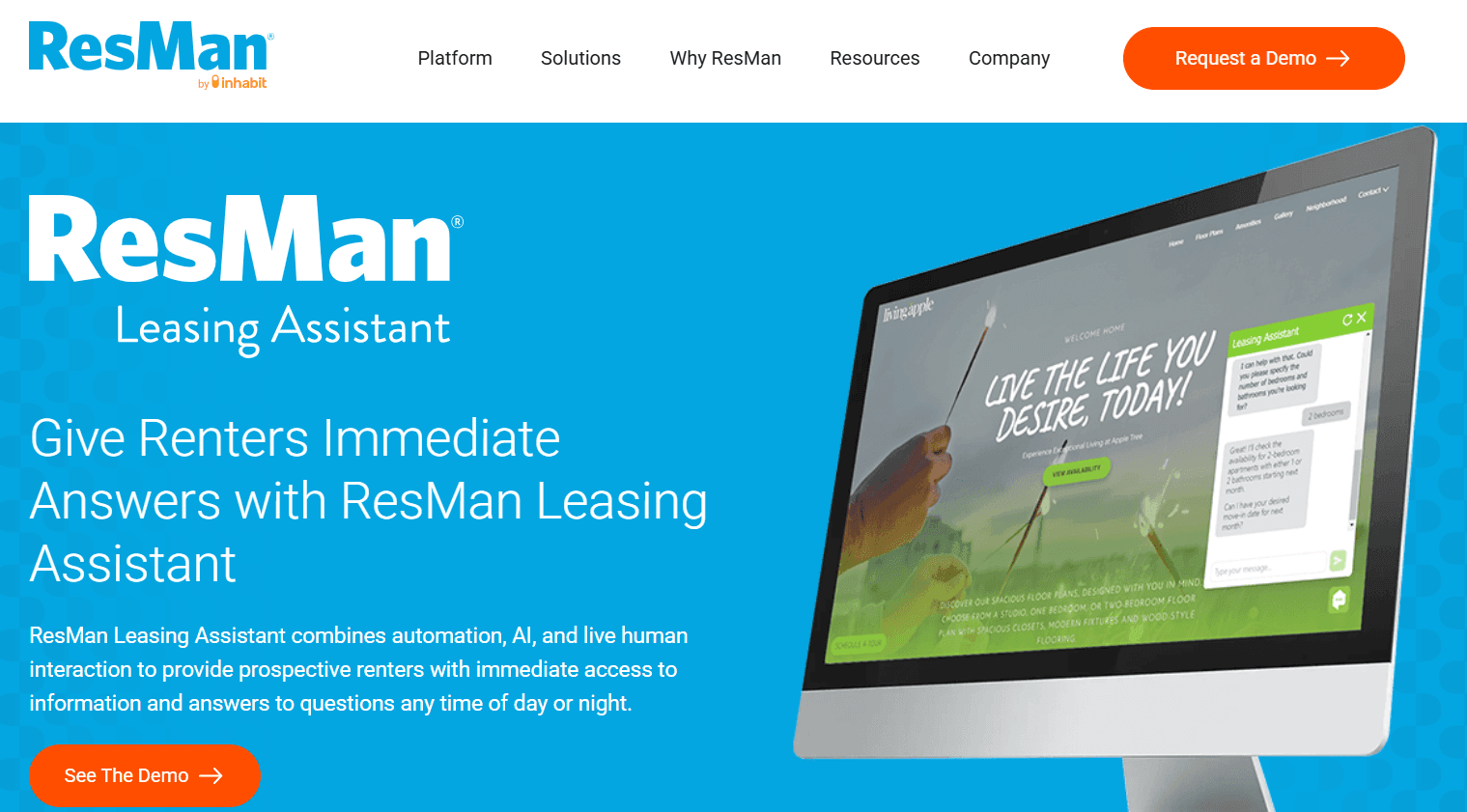 ResMan AI Assistant - Multifamily website Chatbot