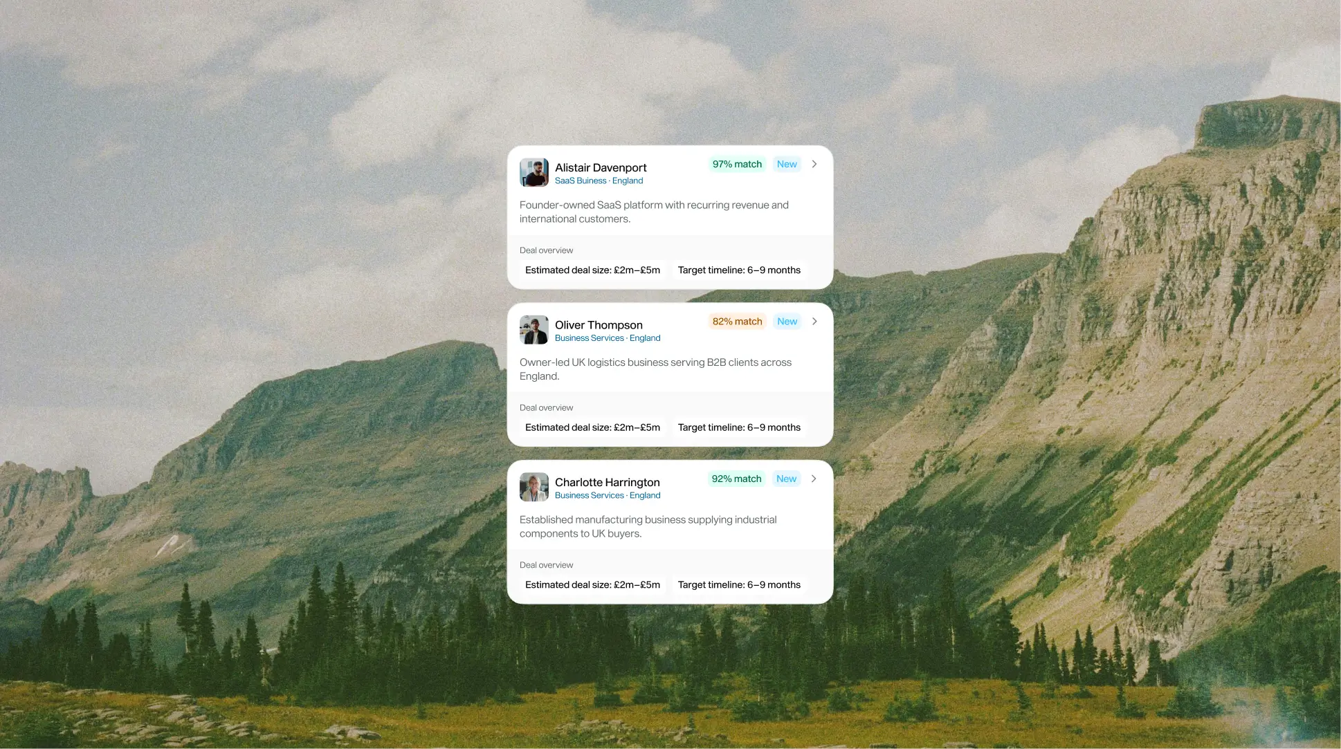 Blurry images of a mountain landscape with pine trees passing by