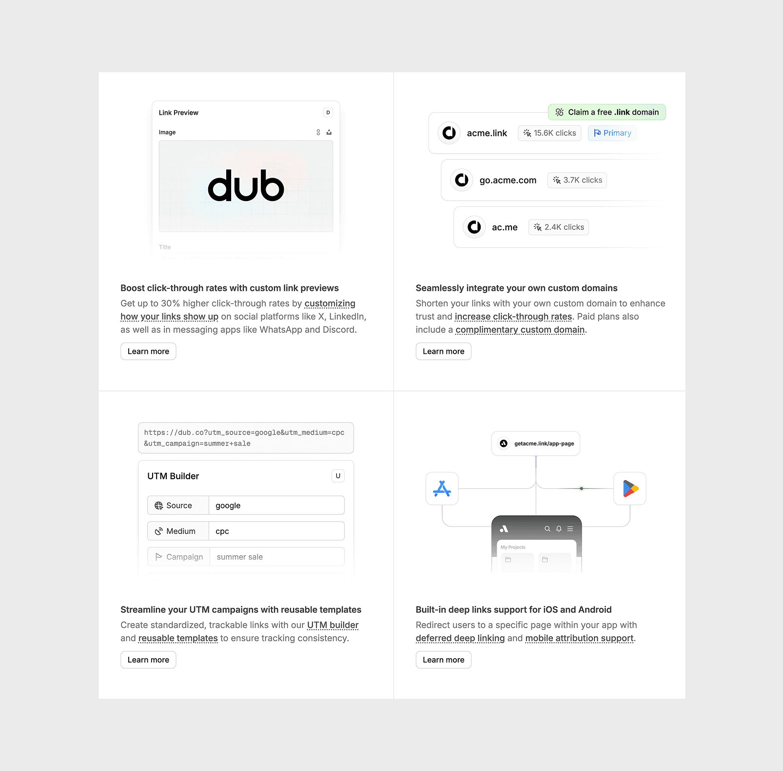Dub's product page - How to Structure a SaaS Marketing Website