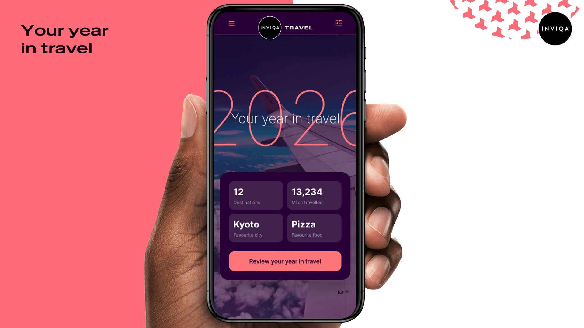 A prototype of a year in travel experience reminiscent of Spotify Wrapped