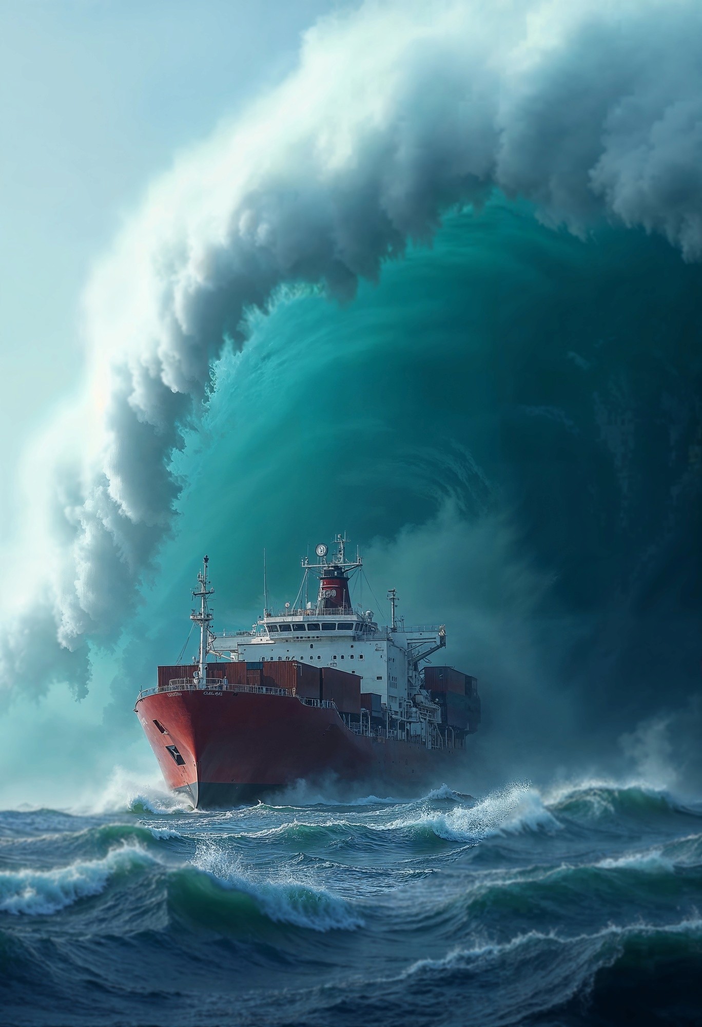 海运集装箱内货物因恶劣天气受潮破损,纸箱变形浸水,呈现货运途中货物损毁的真实场景,突显货运保险理赔保障的重要性