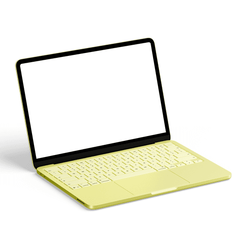 MacBook Neo mockup citrus right