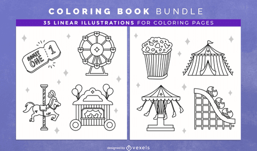 kids coloring book page design