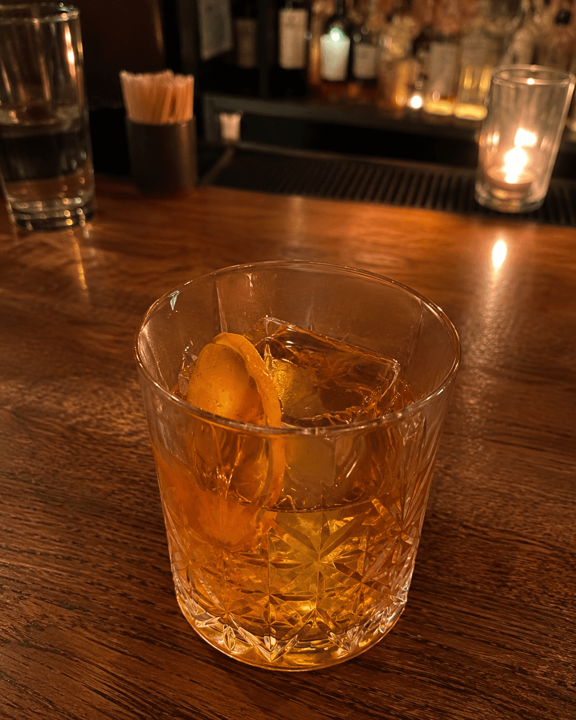 walnut amber cocktail