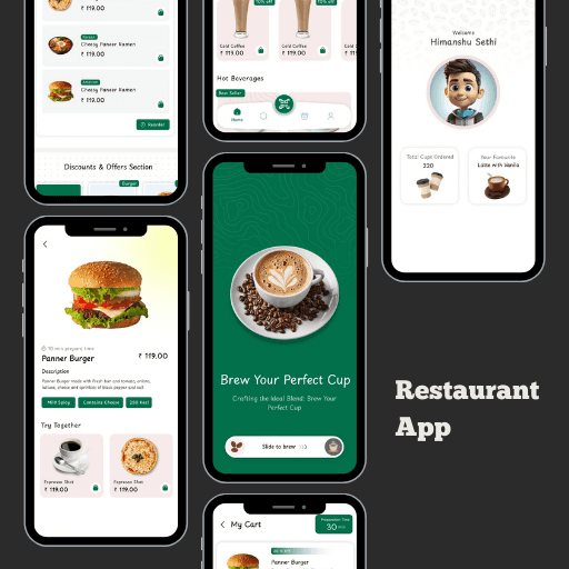 Coffee app Mockup