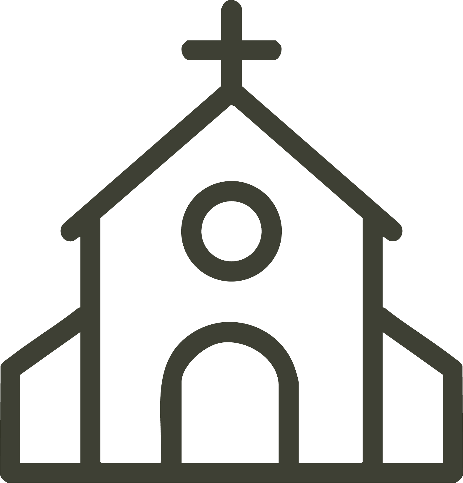 A serene outdoor wedding setup with white chairs arranged on green grass under a canopy of trees.