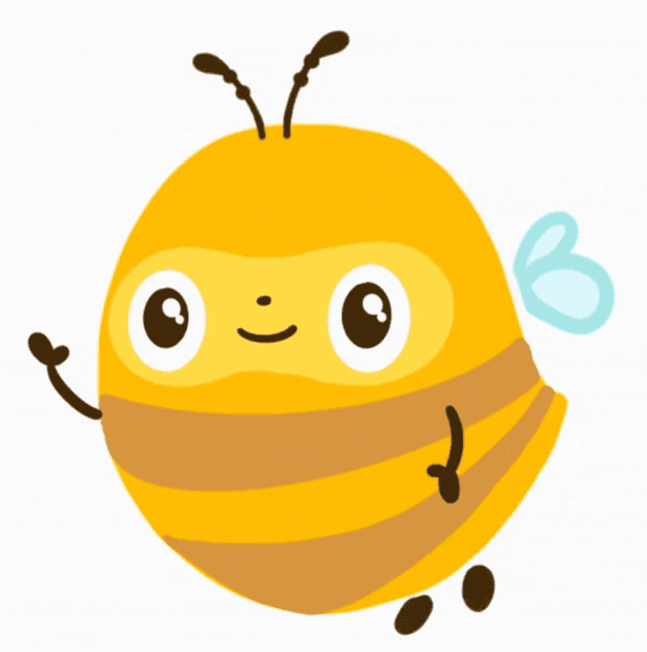 Animated RocLab bee mascot