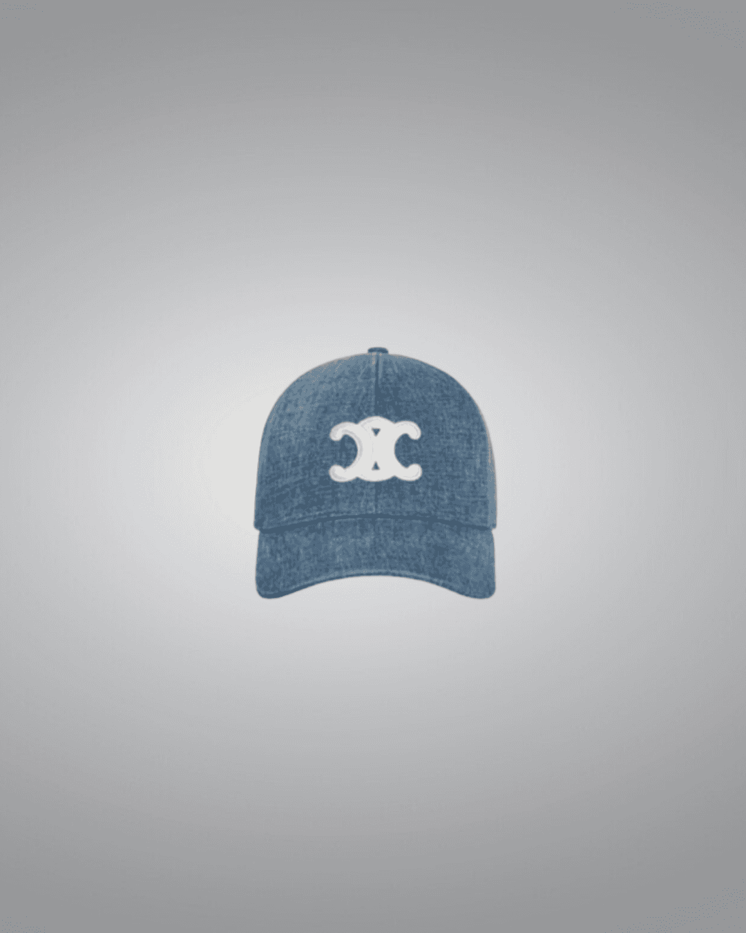 Celine Triomphe Baseball Cap in Denim Union Wash