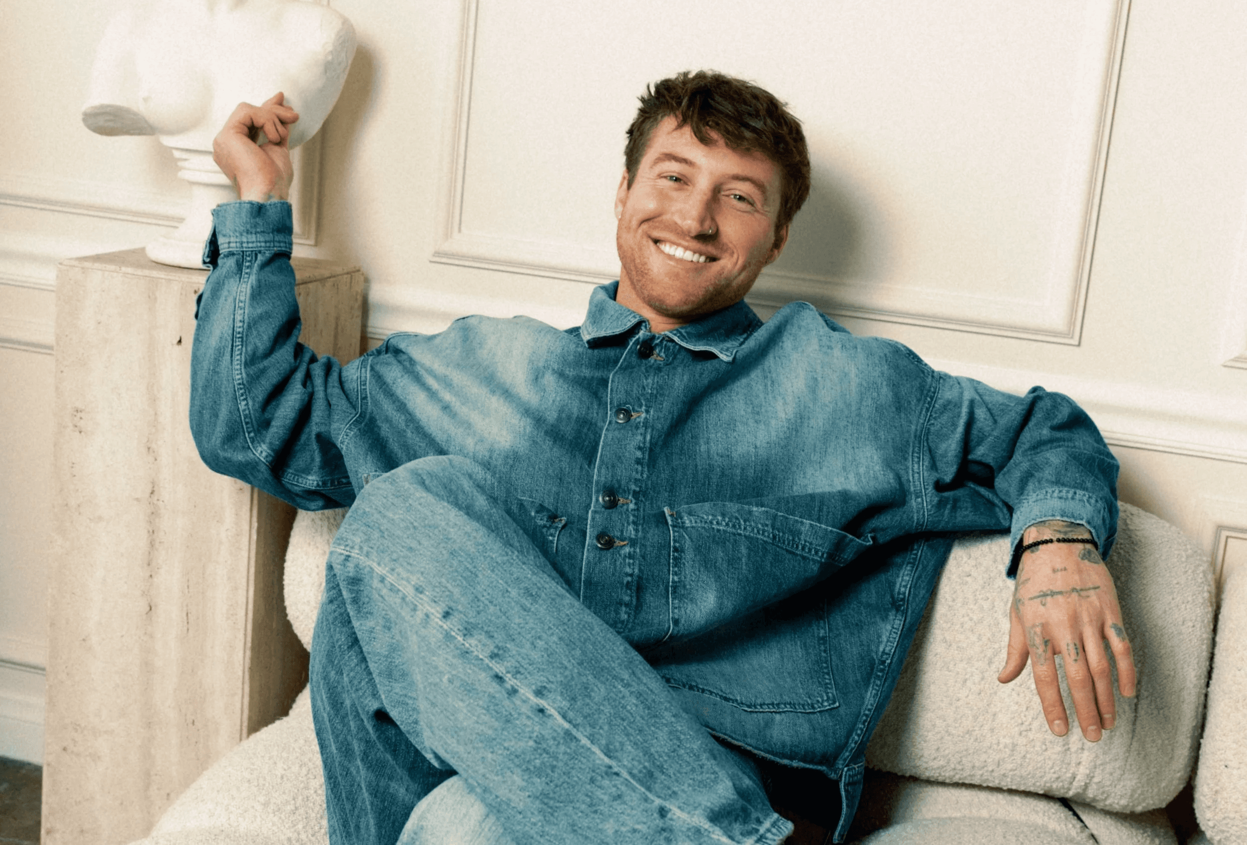 headshot of male in dark background