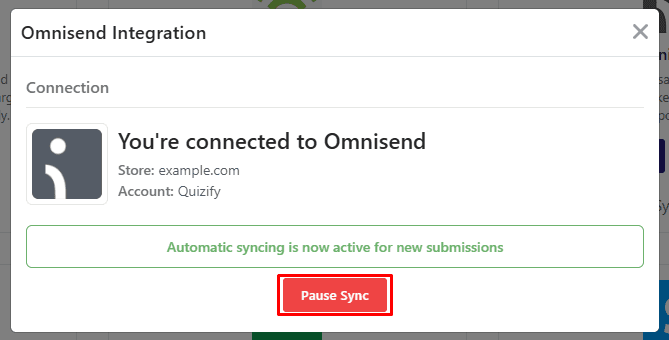 Sync Quizify Users to Your Omnisend