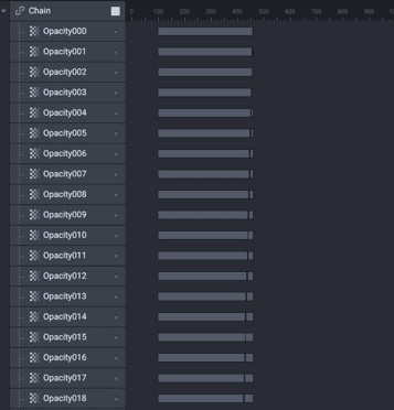 List of opacity layers in ProtoPie Studio