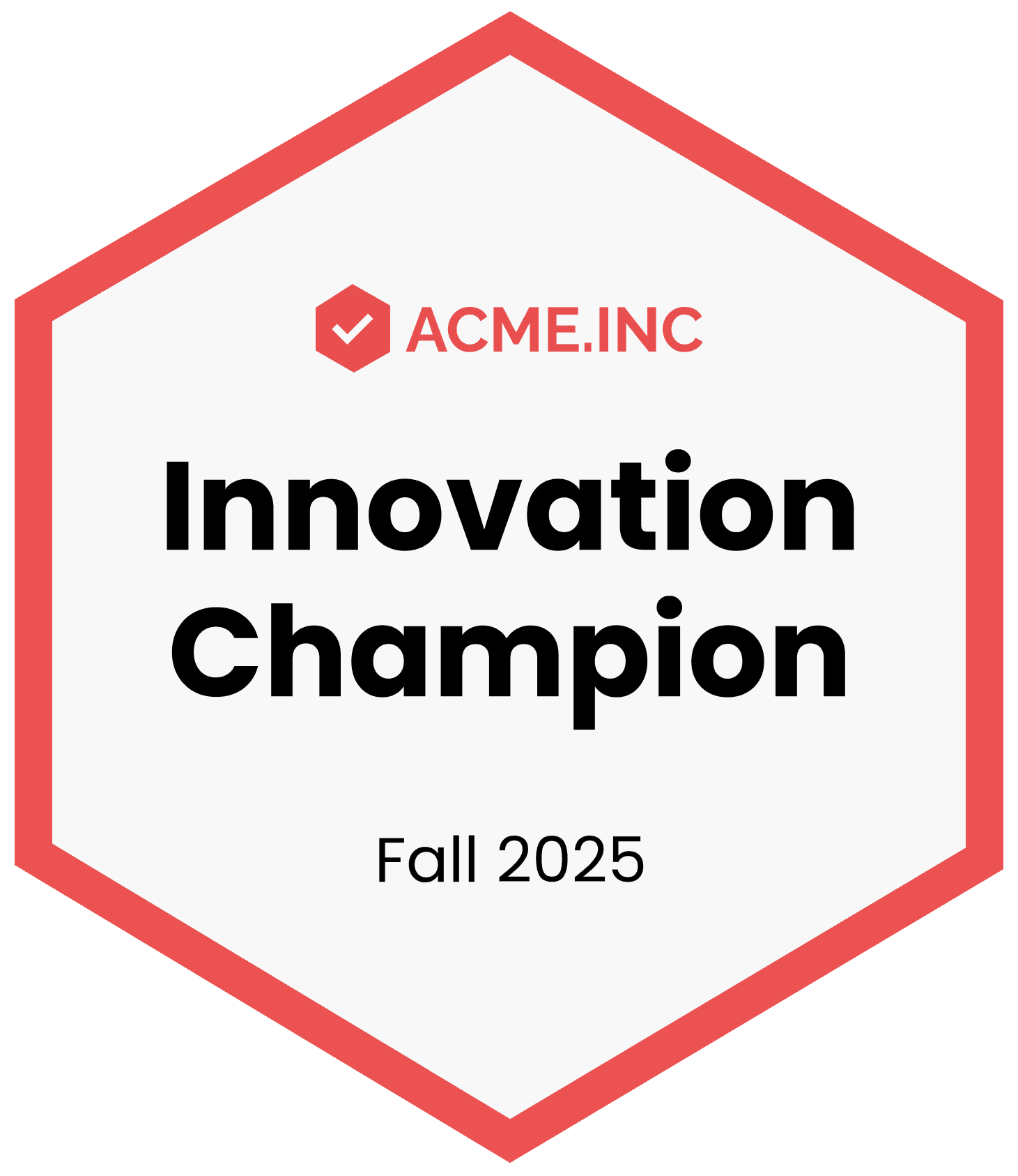 Wauld - Professional and minimalistic red appreciation badge template