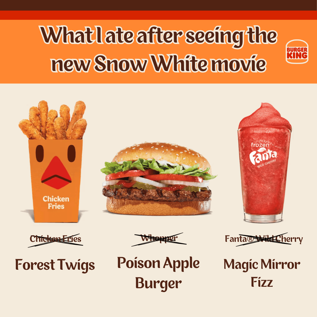 burger king snow white themed ad