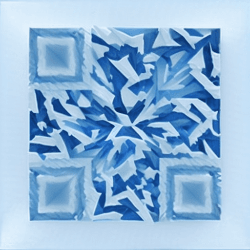 Icy Blue Fractal QR