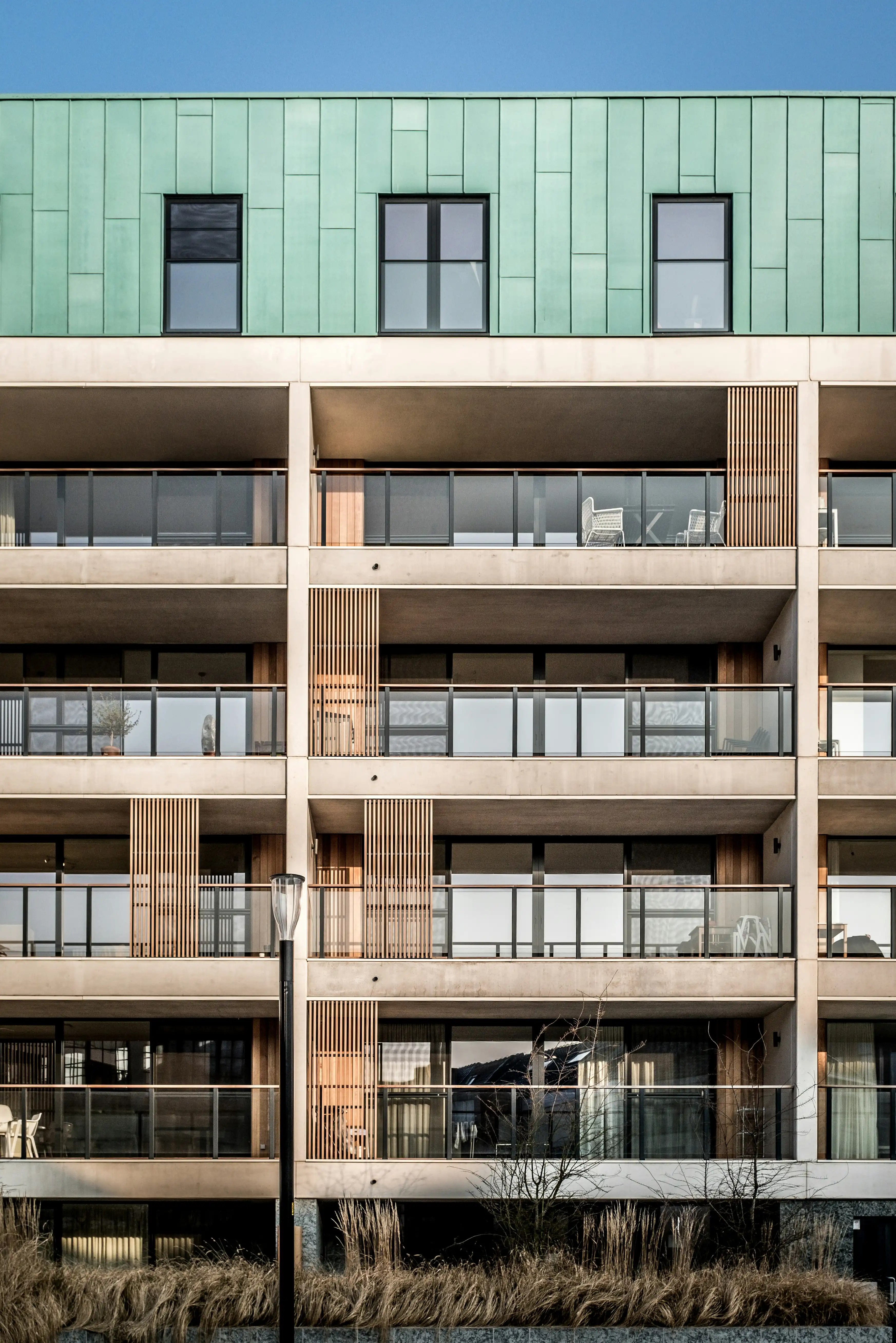 Photograph of residential building façade.