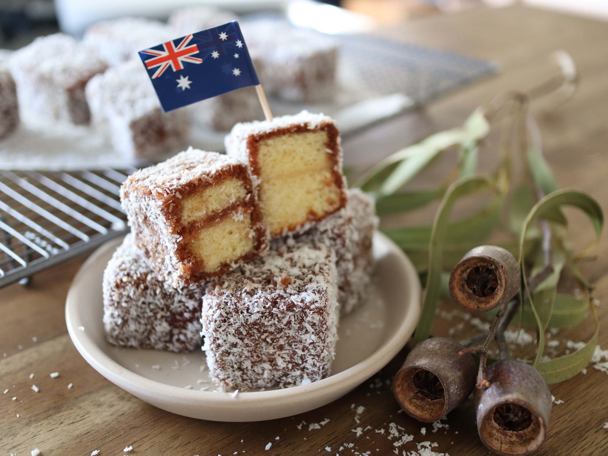 pancakes with berries on white ceramic plate
