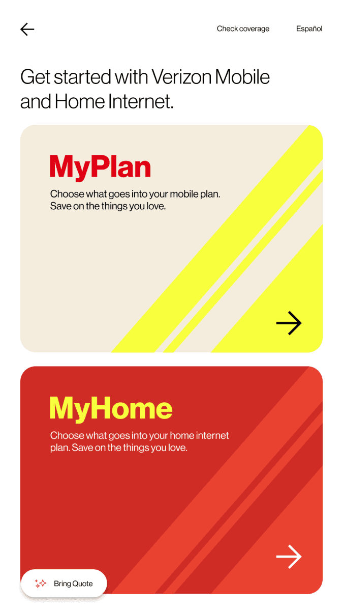 RC home with Bring Quote