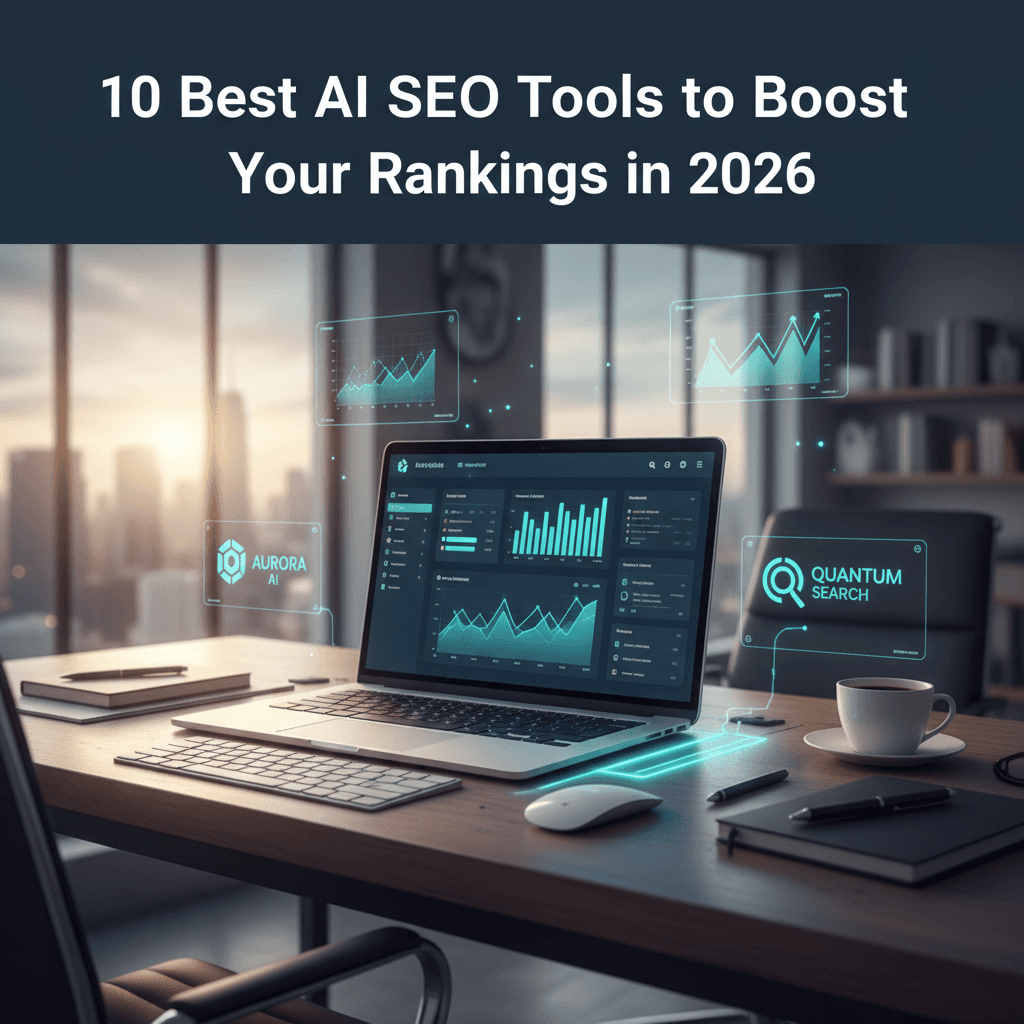 AI SEO tools dashboard showing ranking analytics and AI search engine visibility tracking in 2026