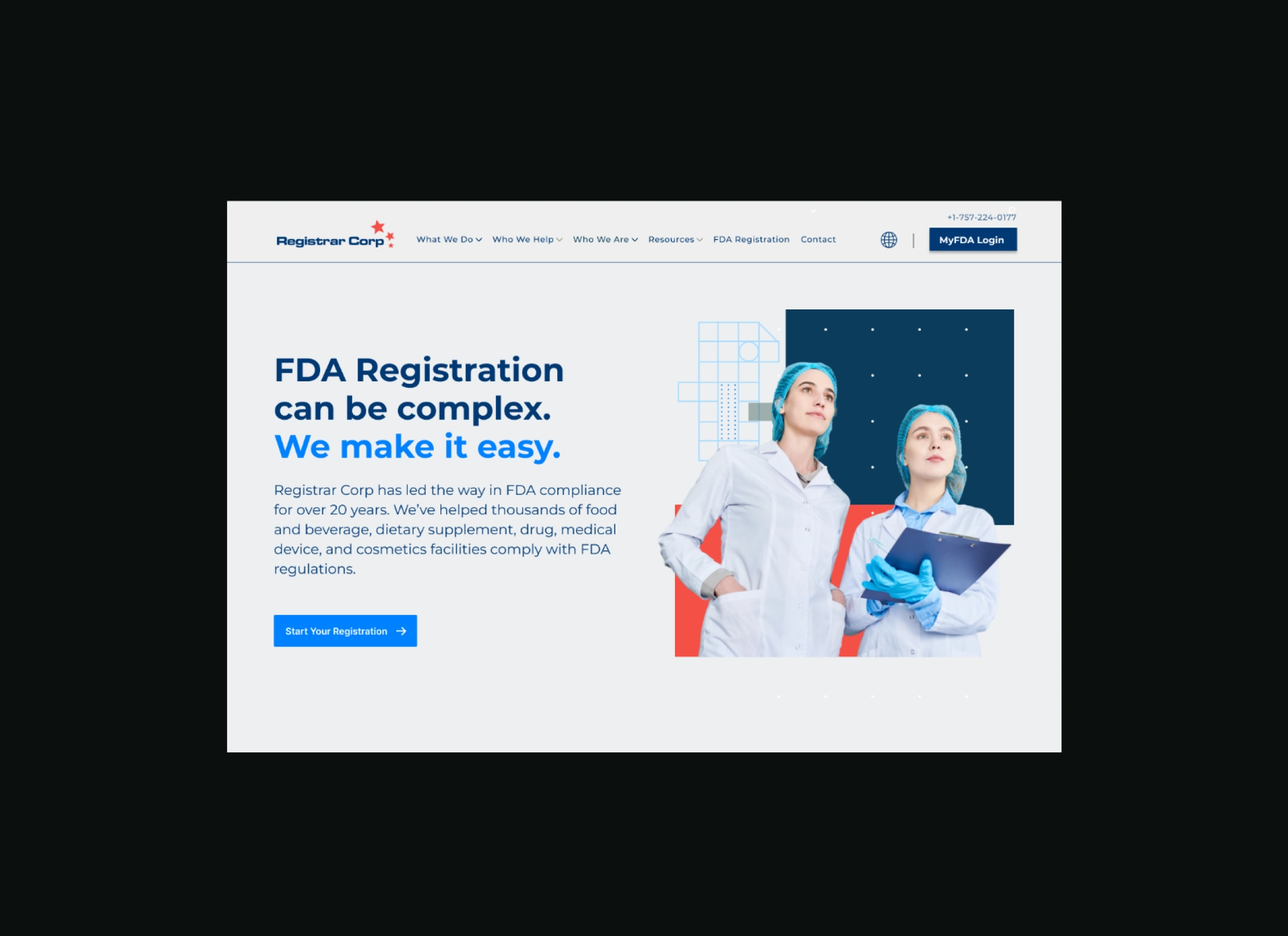 Screenshot of a website 