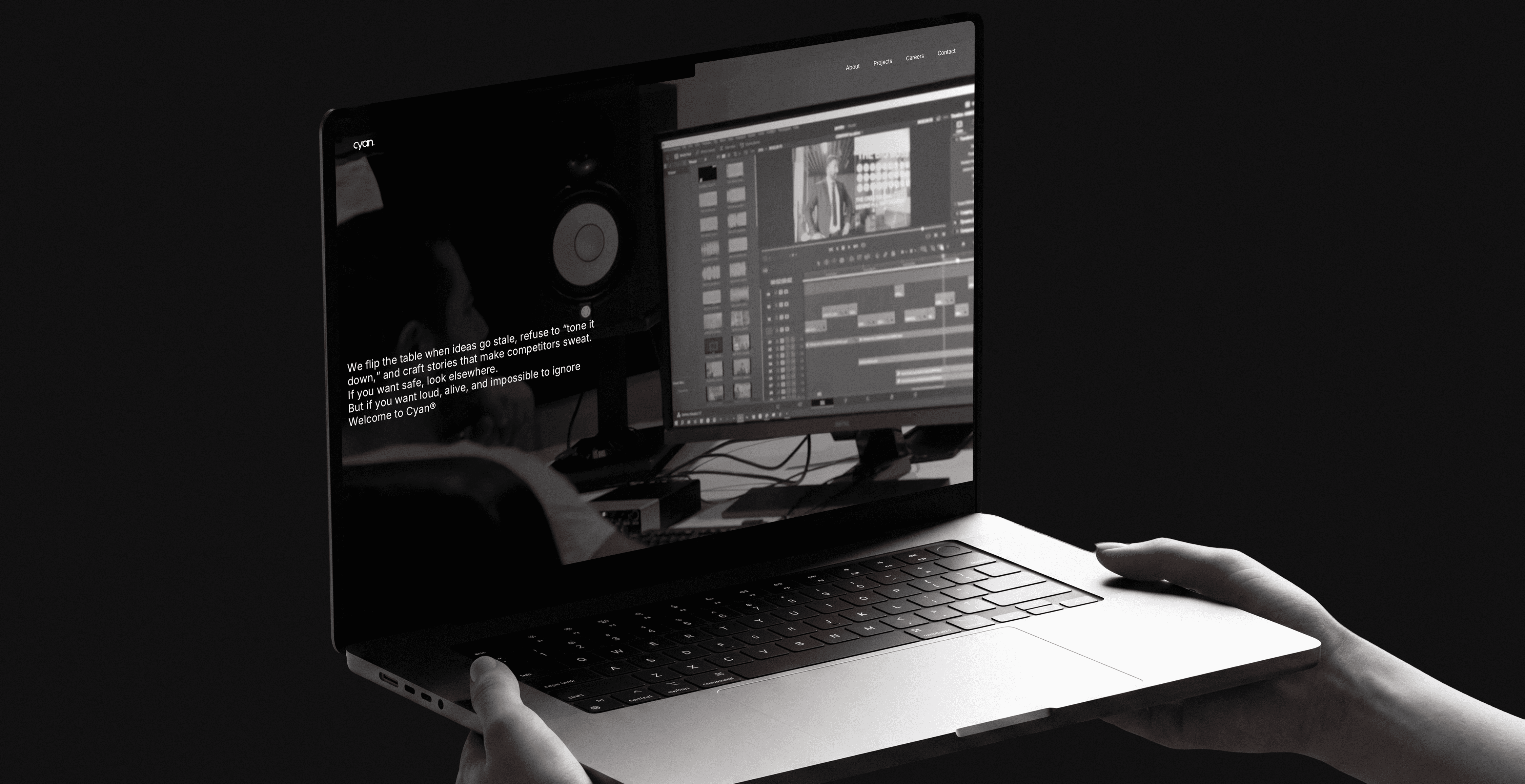 Cyan, laptop, laptop mockup