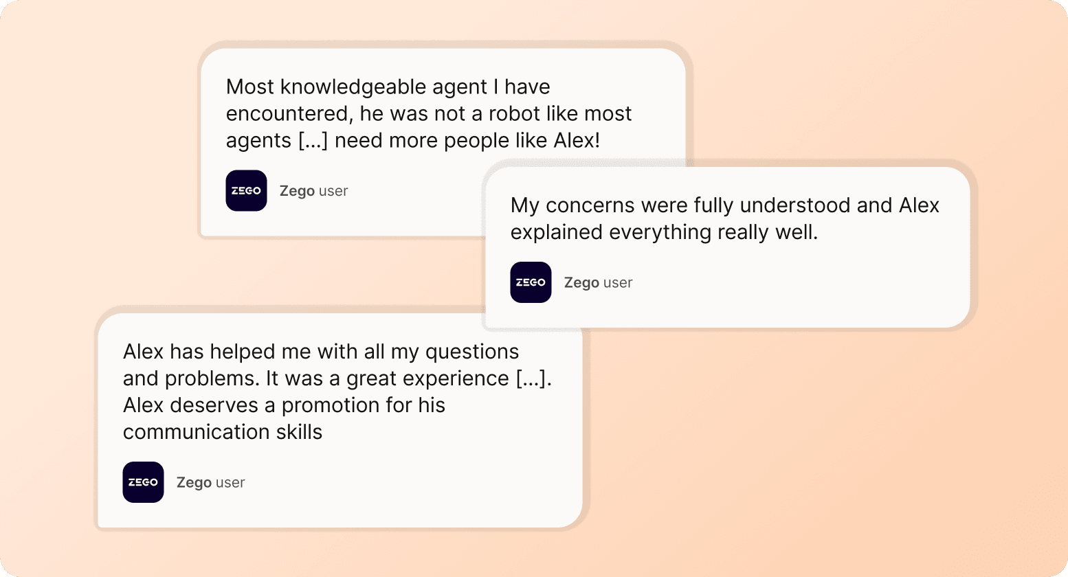 Quotes from Zego's end users