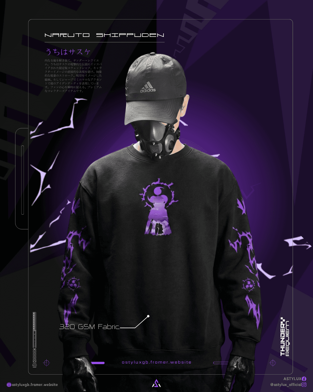 Thunder Requiem Black - Limited Edition Sasuke Inspired Sweatshirt