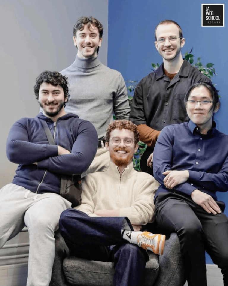 A photography of me (Axel Dufour) with some friends I met during my studies.