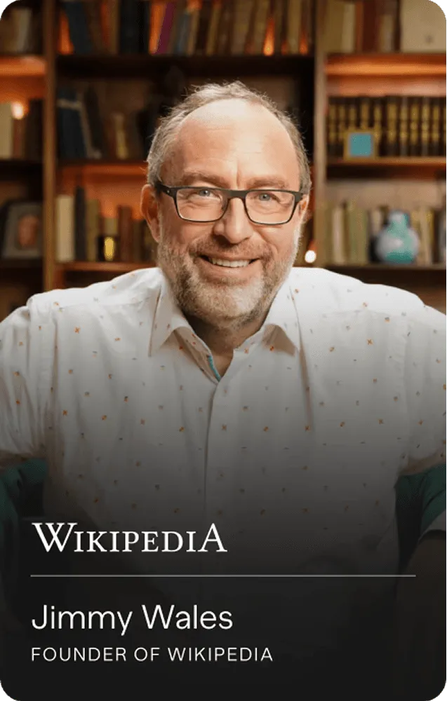Jimmy Wales Founder of Wikipedia (Wikipedia)