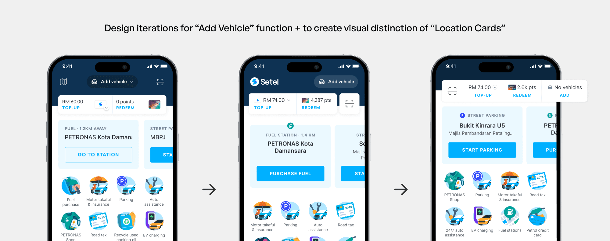 Design iterations after testing