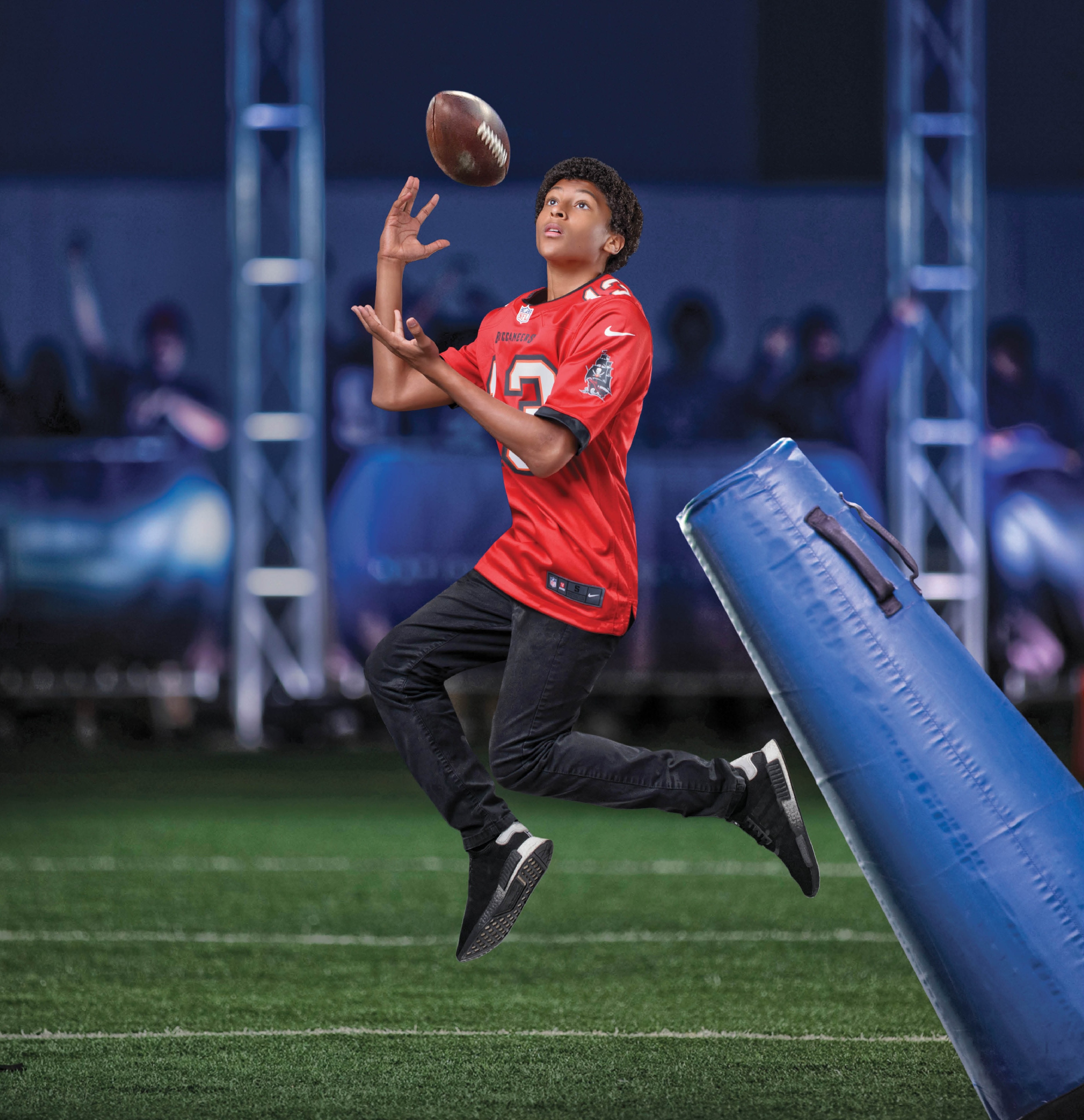Stacked pink and red glass cosmetic jars on white—minimal skincare packaging display.