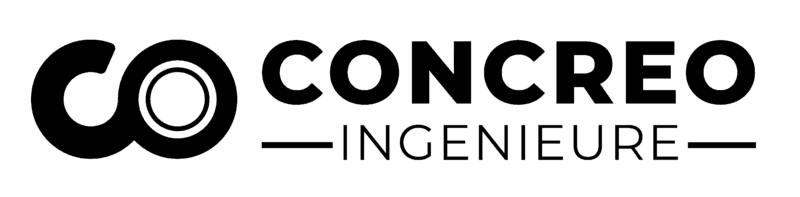 Schwarzes Logo der Ingenieursfirma "Concreo"