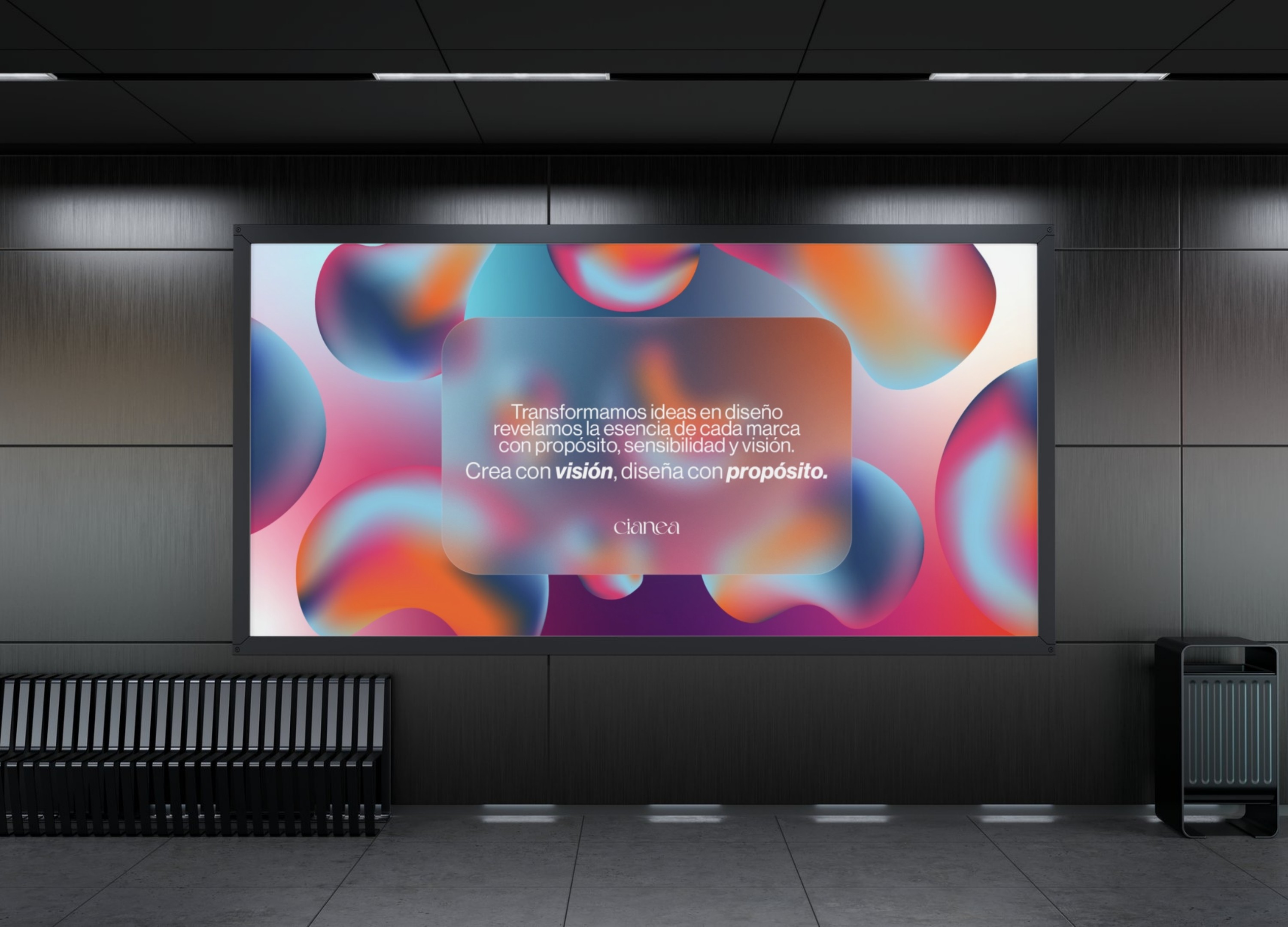 Tree branches reach towards a clear, blue sky.