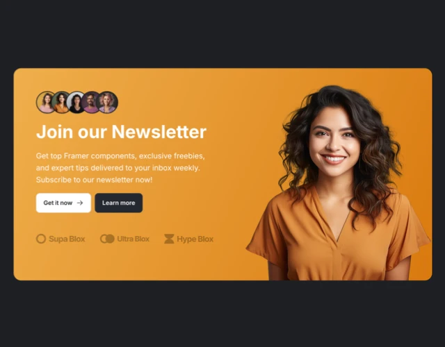 Framer Dark CTA Section - Frameblox UI