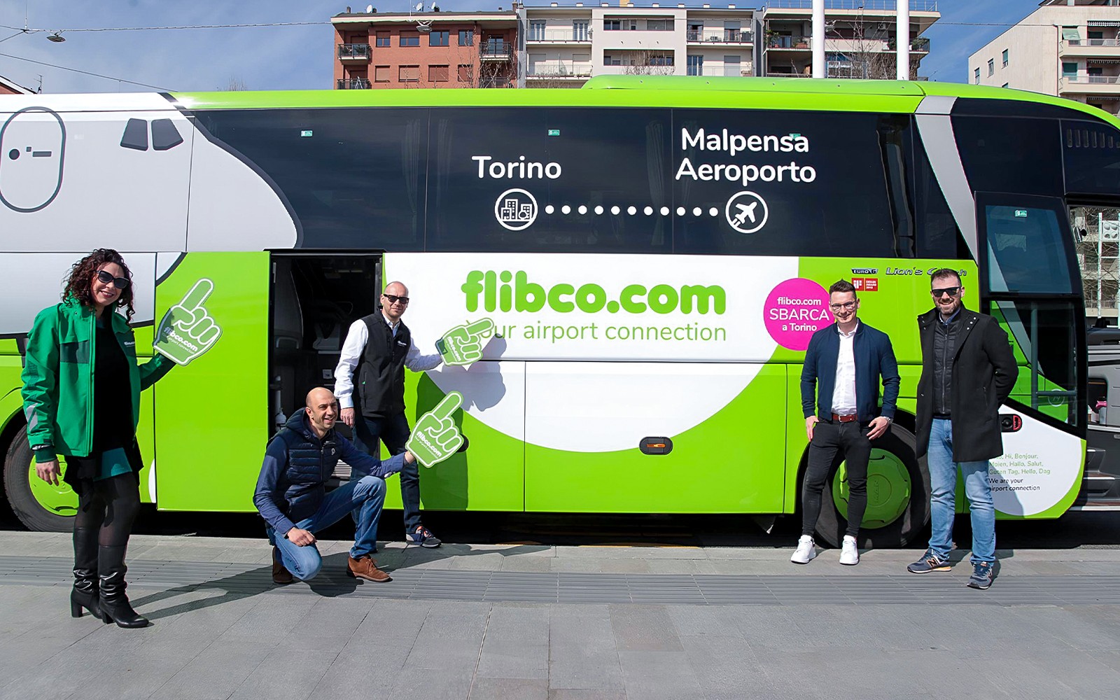 Flibco shuttle bus service from Frankfurt Hahn Airport to Frankfurt City.