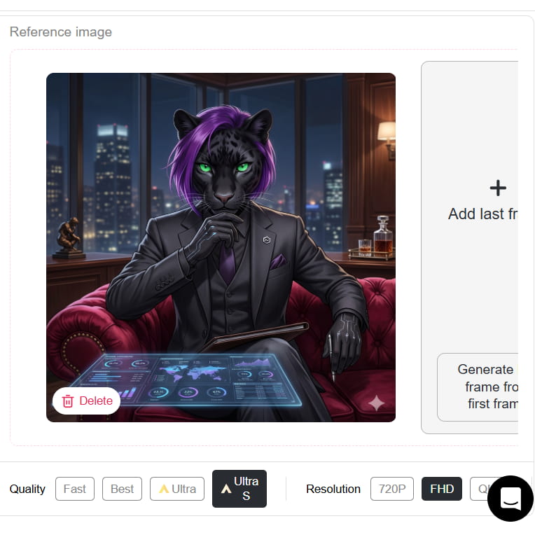 Generate a furry pfp Video