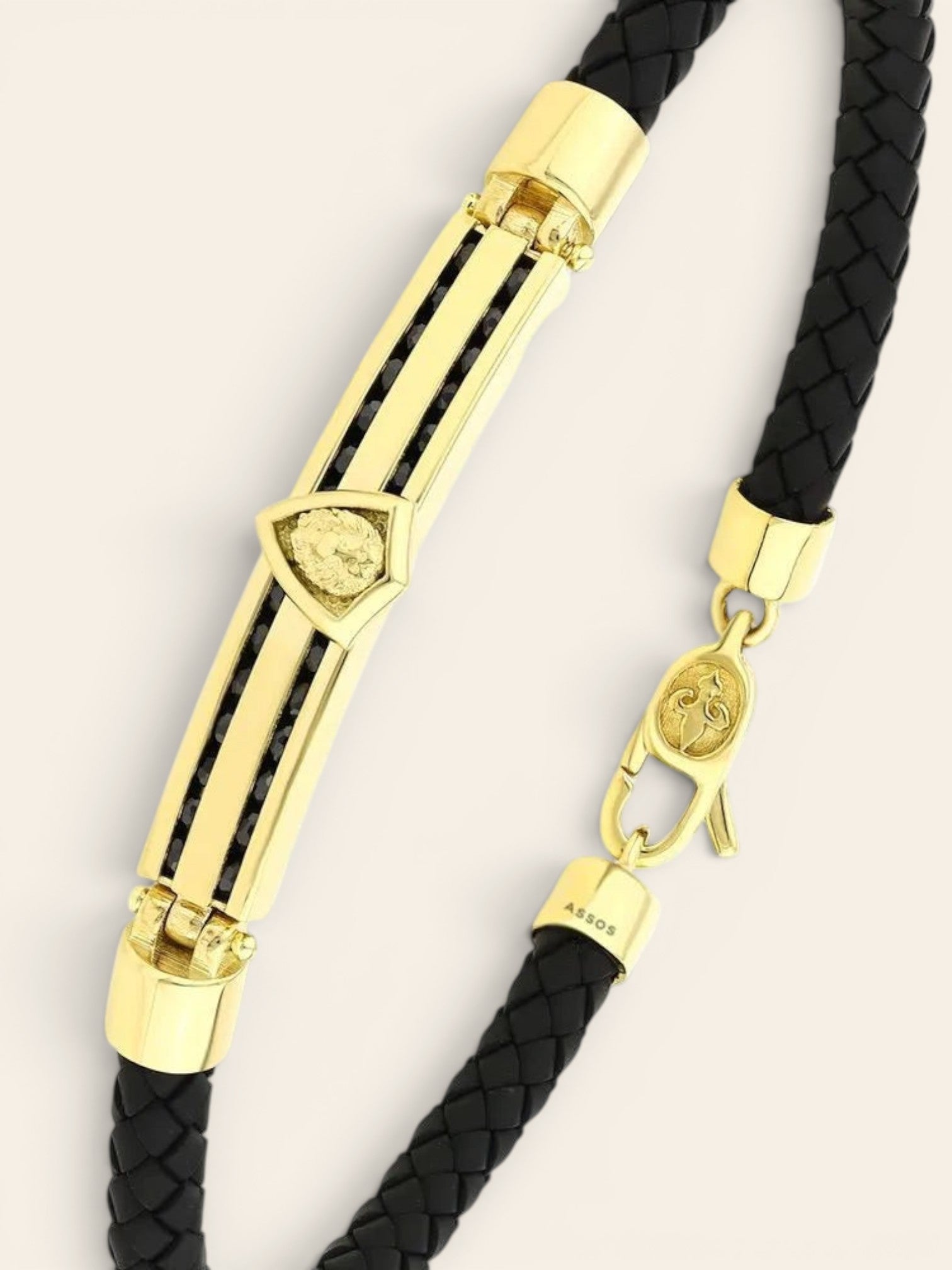 Assos 14 Ayar Altın Modern Tasarım Şık Erkek Bileklik