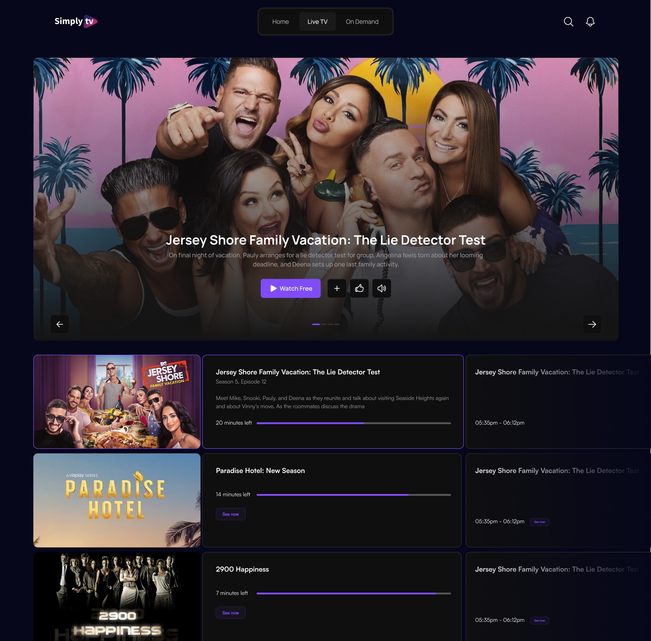 Real-time FAST channel preview with updated imagery and content information