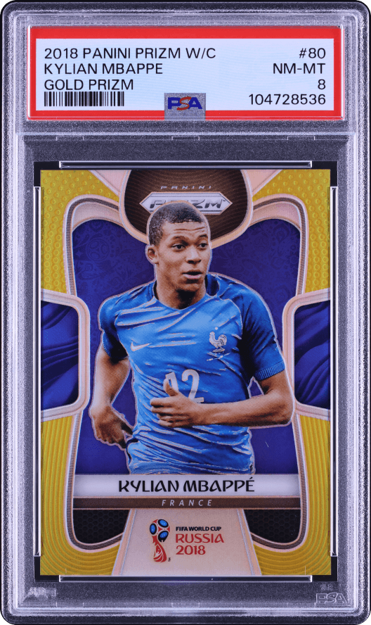 2018 Panini Prizm World Cup Gold Kylian Mbappé 