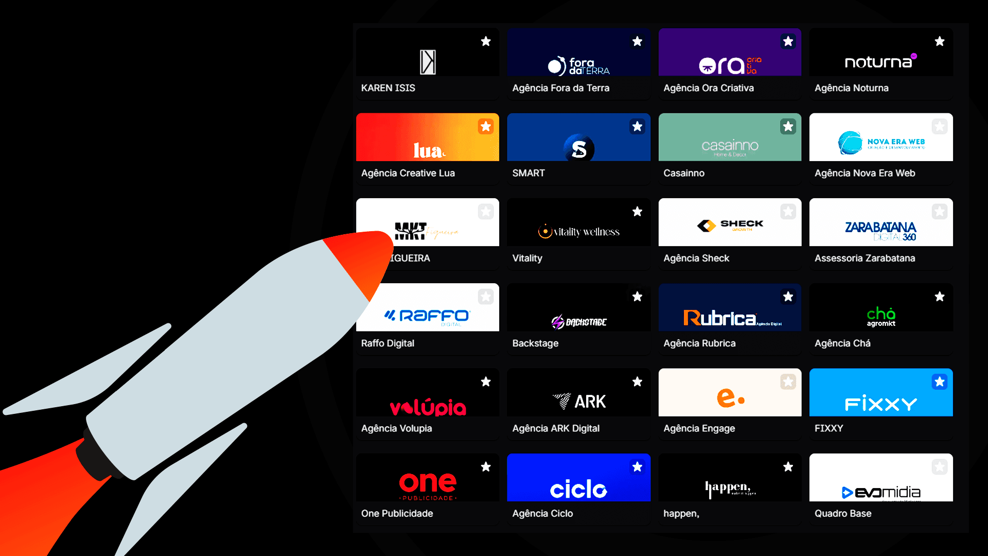 Sistema interno Cave Create Design para agências, tela do trello, ferramenta nativa que usamos