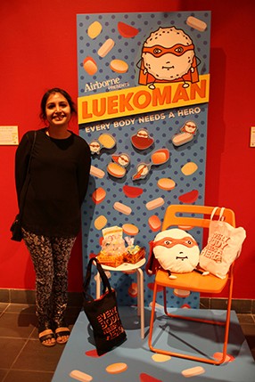 woman at exhibition
