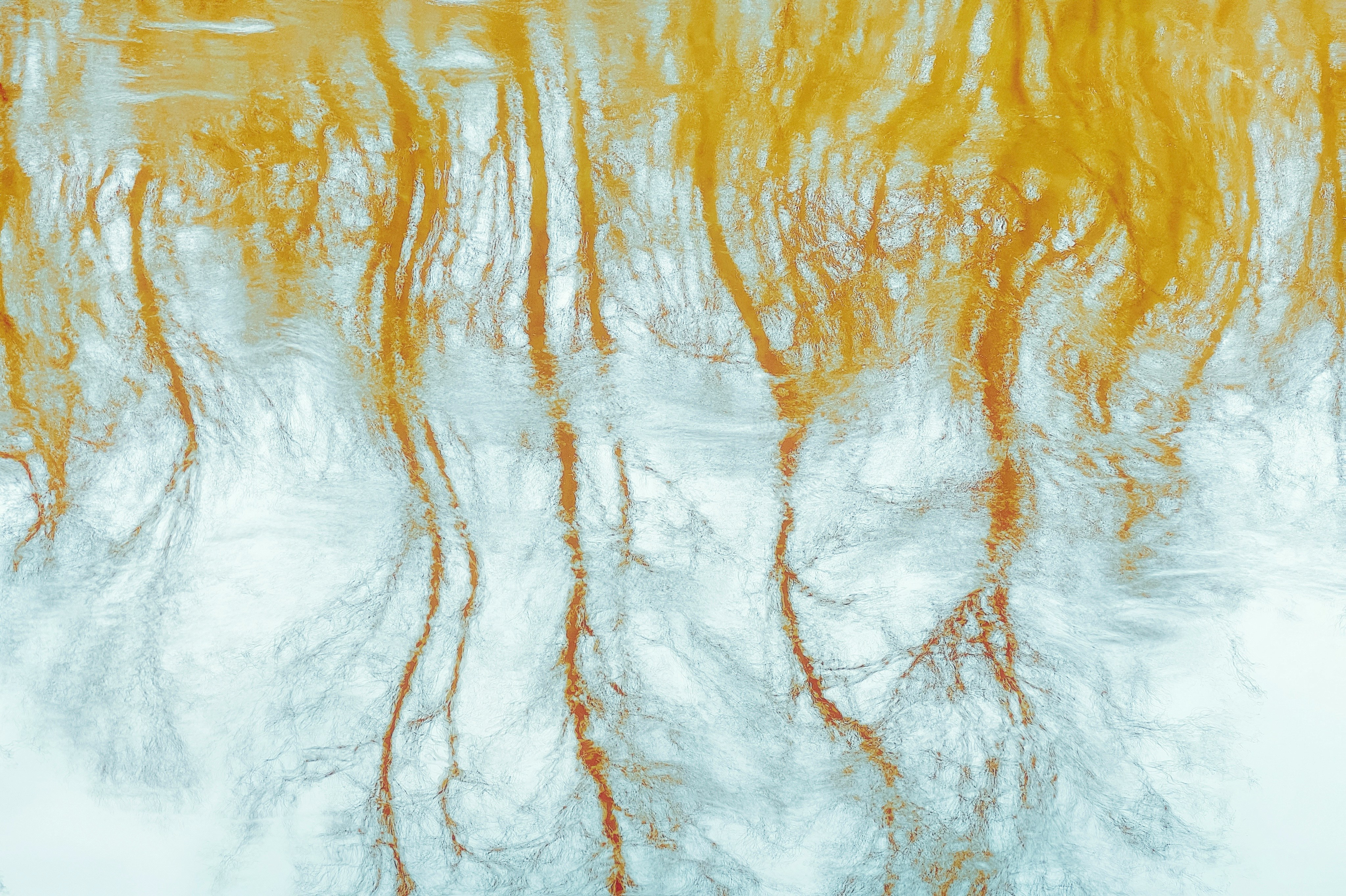 Abstract pattern of brown lines on a light blue background